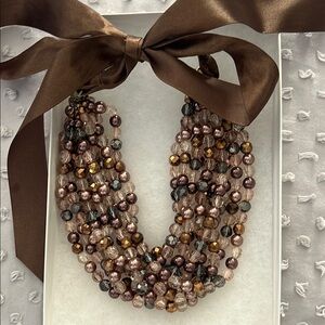 Elegant Multi-Strand Beaded Necklace